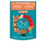 Purina One Pouch Super Nutrientes Gatos Adultos y Esterilizados 85 g  x15