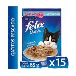 Pack 15 pouch Felix Classic Gatitos - Pescado