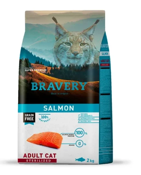 Bravery Salmón Gato Adulto Esterilizado 2 Kg