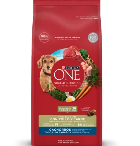 Purina One Cachorro Pollo y Carne 12 Kg