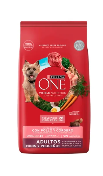 Purina One Perro Adulto Razas Pequeñas Pollo y Cordero 2 Kg