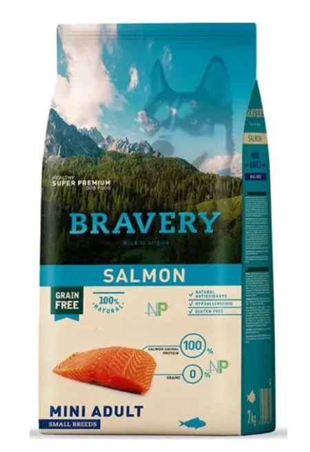 Bravery Salmón Perro Adulto Razas Pequeñas 7 Kg