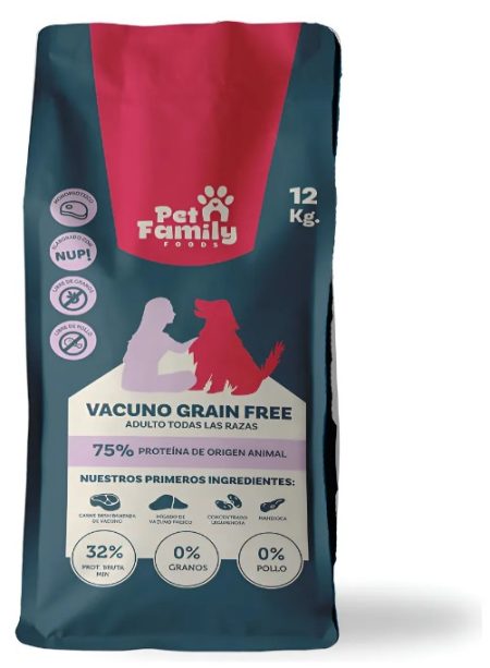 Alimento Pet Family Perro Adulto,vacuno Todas Las Razas 12kg