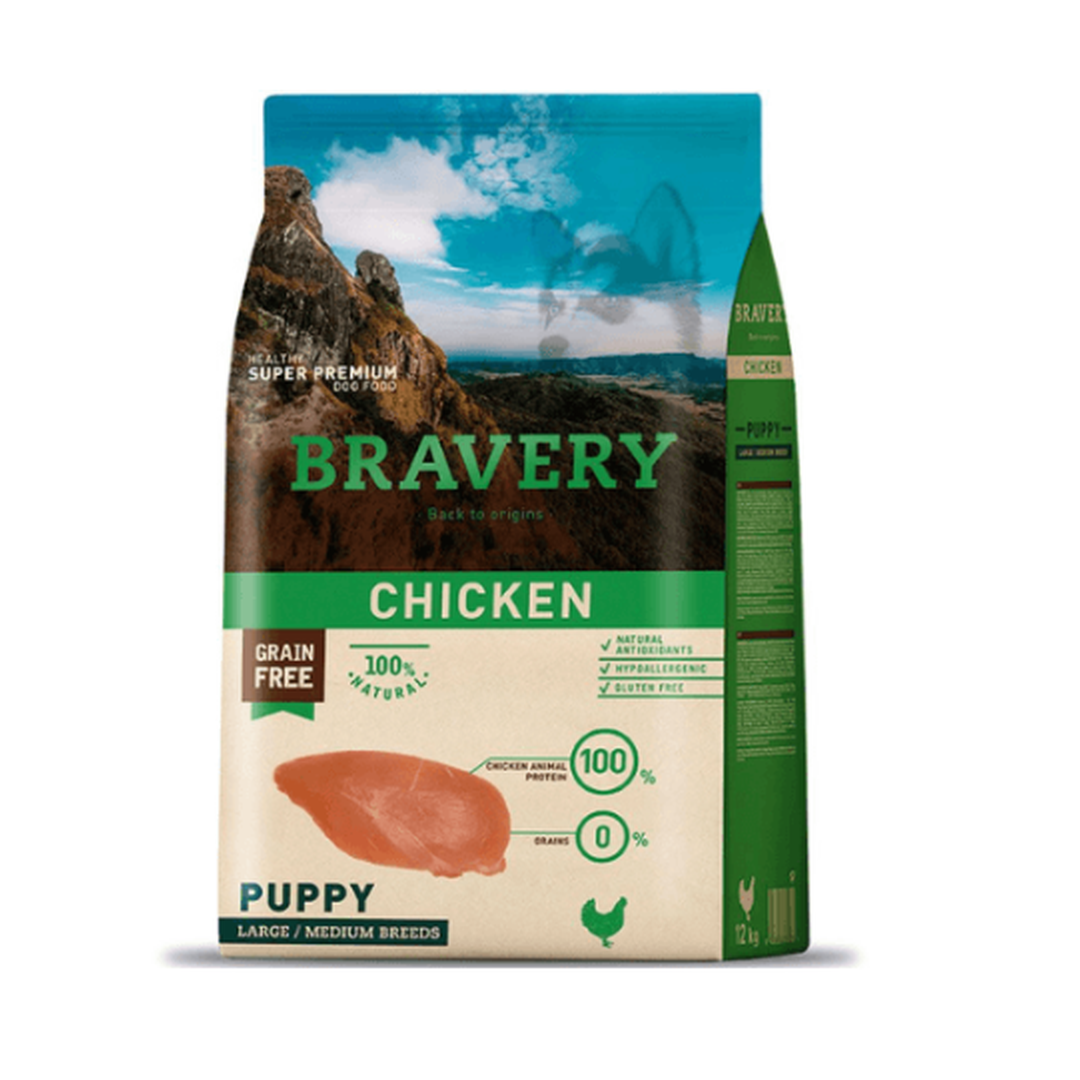 Bravery Chicken Puppy Large/Medium Breeds 4 Kg